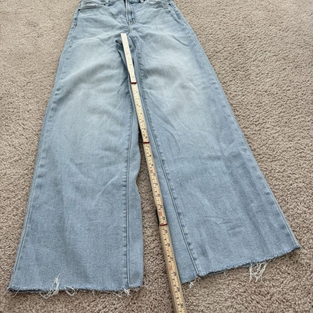 Hidden Los Angeles Wide Leg High Rise Light Wash Jeans Relaxed Stretch Sz 25 - Picture 9 of 9